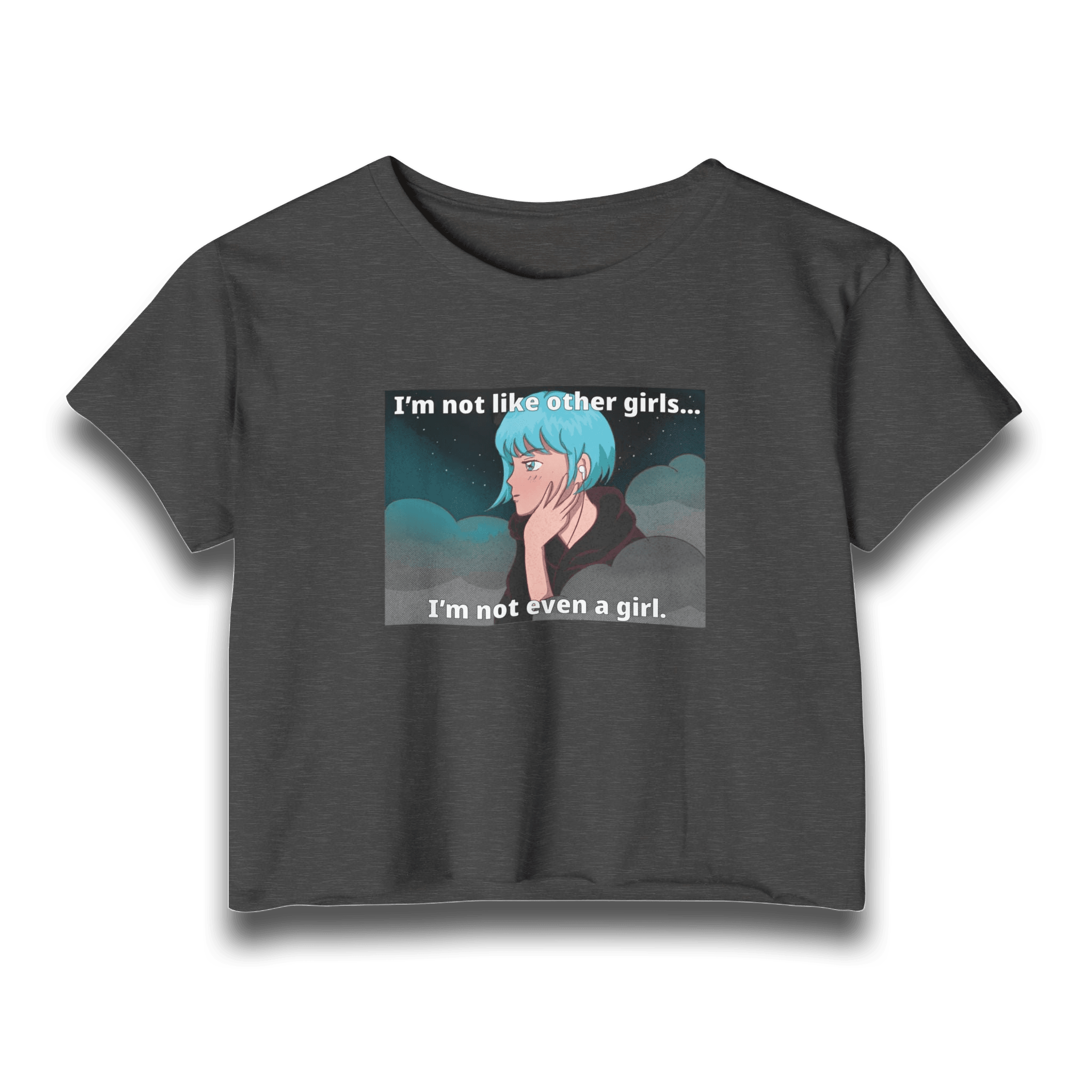 "I’m Not Like Other Girls" Women’s Festival Crop Graphic Top – Club Riot Queer Streetwear