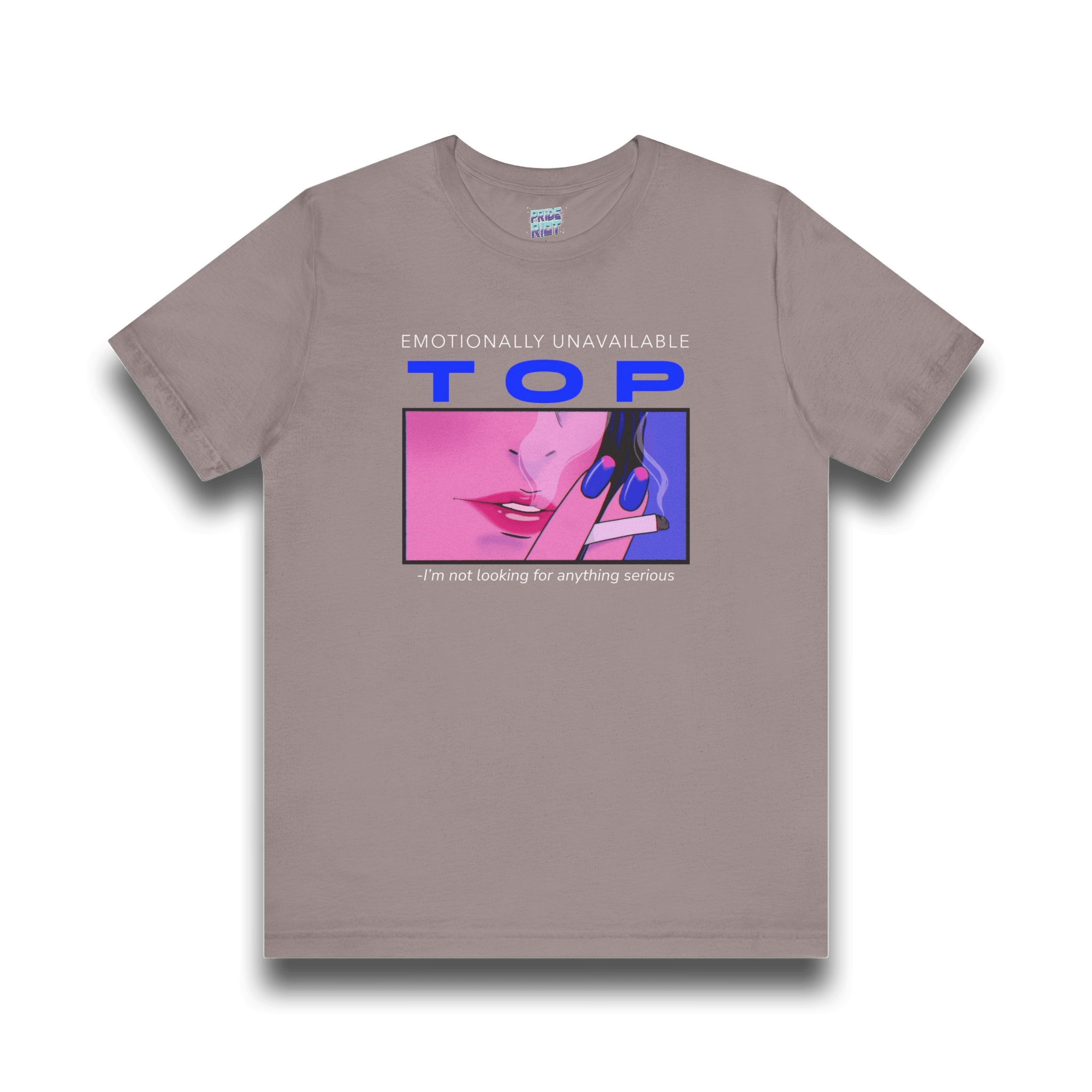 "Emotionally Unavailable Top" Unisex Tee Unisex T-Shirt – Bold Queer Streetwear Graphic Tee
