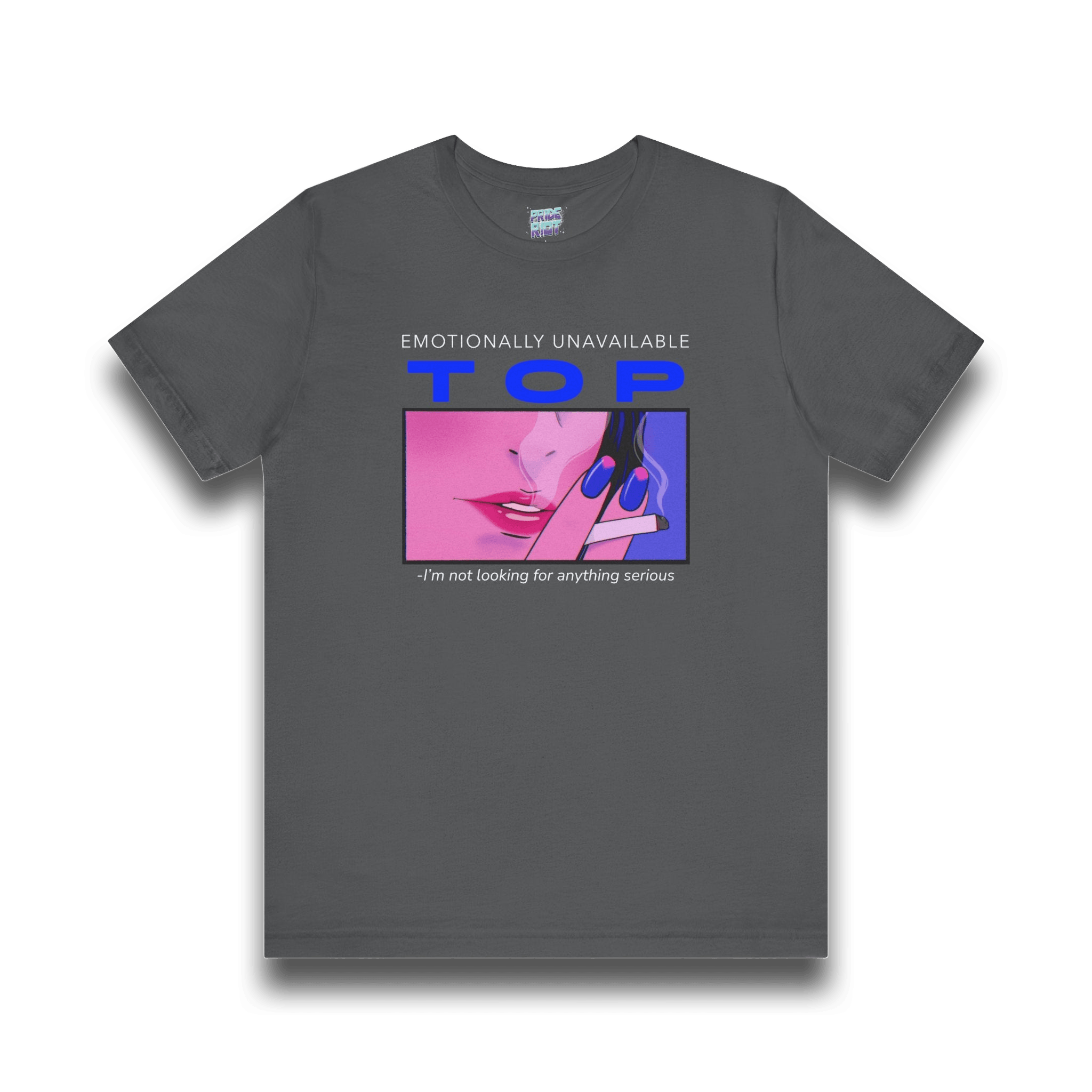 "Emotionally Unavailable Top" Unisex Tee Unisex T-Shirt – Bold Queer Streetwear Graphic Tee