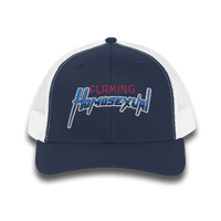 "Flaming Homosexual" Pride Embroidered Trucker Cap Snapback Trucker Cap – Embroidered Queer Streetwear Hat