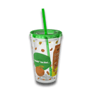 Tumbler with Korean Orange Juice Retro Ad Design, 16oz – Club Riot Queer Streetwear