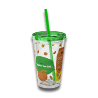 Tumbler with Korean Orange Juice Retro Ad Design, 16oz – Club Riot Queer Streetwear