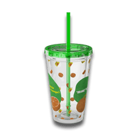 Tumbler with Korean Orange Juice Retro Ad Design, 16oz – Club Riot Queer Streetwear