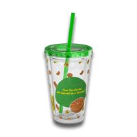 Tumbler with Korean Orange Juice Retro Ad Design, 16oz – Club Riot Queer Streetwear