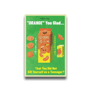 Metal Art Sign - Retro Korean Orange Juice Advertisement with Dark Humor – Club Riot Queer Streetwear