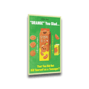 Metal Art Sign - Retro Korean Orange Juice Advertisement with Dark Humor – Club Riot Queer Streetwear