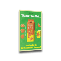 Metal Art Sign - Retro Korean Orange Juice Advertisement with Dark Humor – Club Riot Queer Streetwear