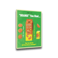 Metal Art Sign - Retro Korean Orange Juice Advertisement with Dark Humor – Club Riot Queer Streetwear