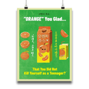 Retro Orange Juice Poster - Fun Vintage Wall Art with Humorous Quote – Club Riot Queer Streetwear