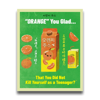 Retro Orange Juice Poster - Fun Vintage Wall Art with Humorous Quote – Club Riot Queer Streetwear