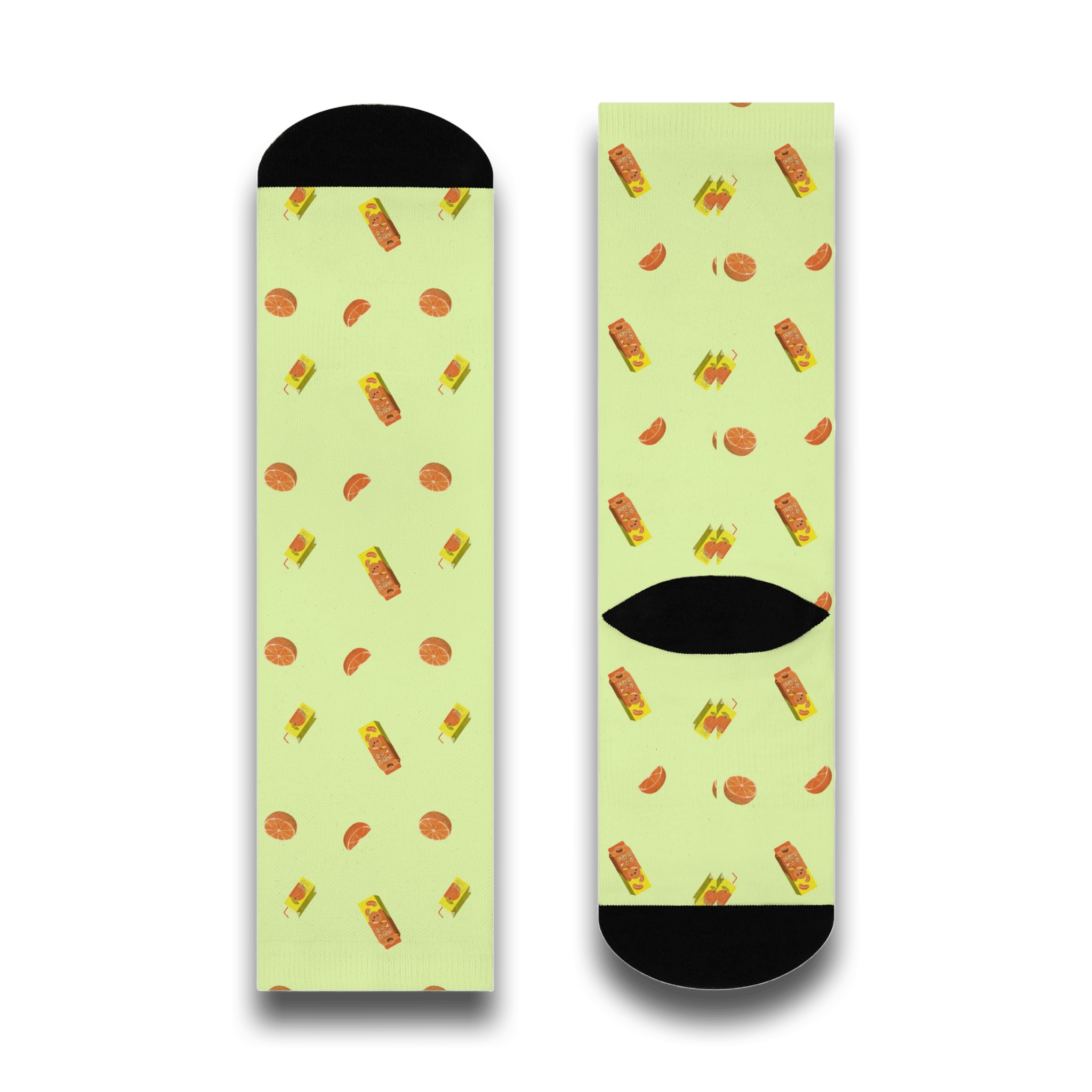 Playful Citrus Crew Socks - Fun & Cozy Orange Pattern – Club Riot Queer Streetwear