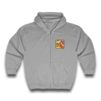 Zip Hoodie "Orange You Glad" Mental Health Conversation Starter Hoodie – Bold Queer Streetwear Essential
