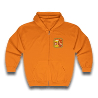 Zip Hoodie "Orange You Glad" Mental Health Conversation Starter Hoodie – Bold Queer Streetwear Essential