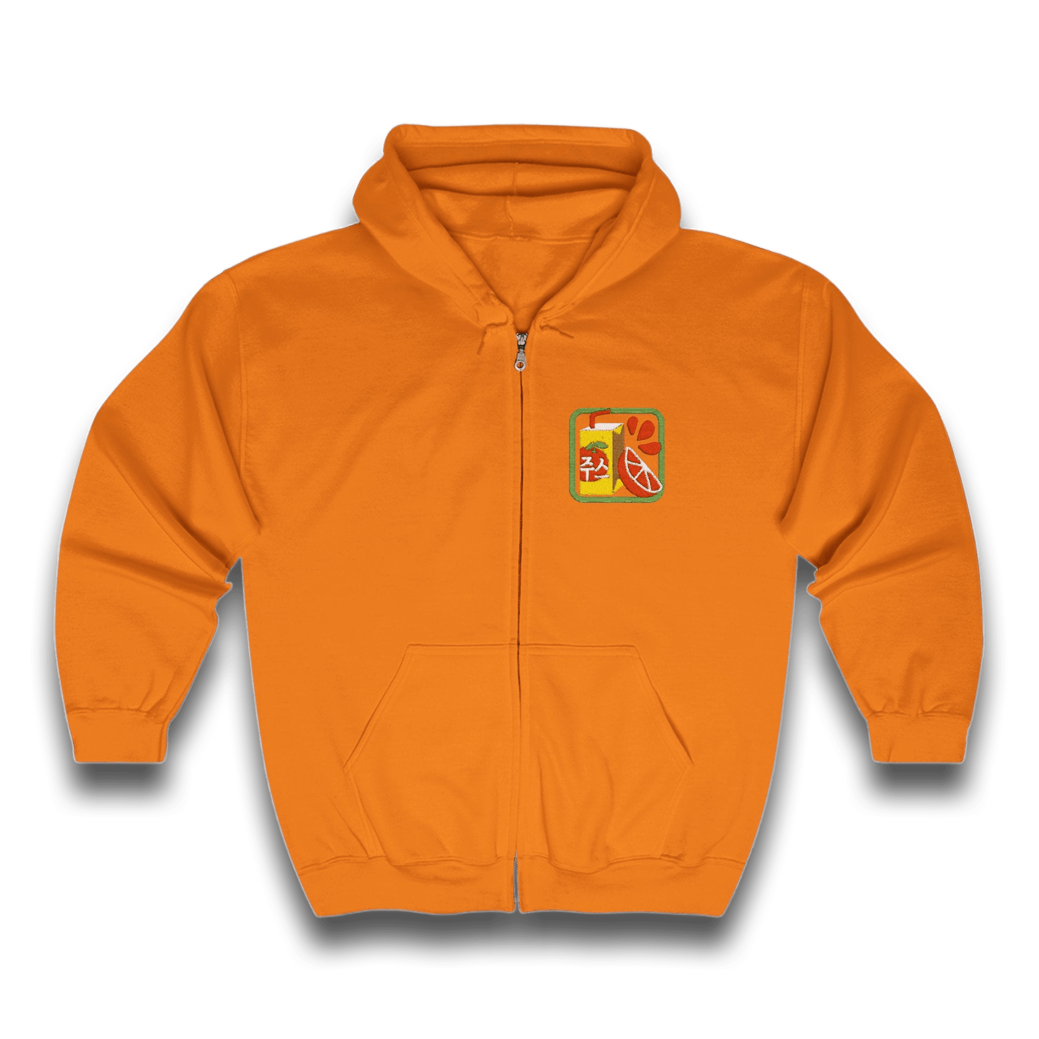 Zip Hoodie "Orange You Glad" Mental Health Conversation Starter Hoodie – Bold Queer Streetwear Essential